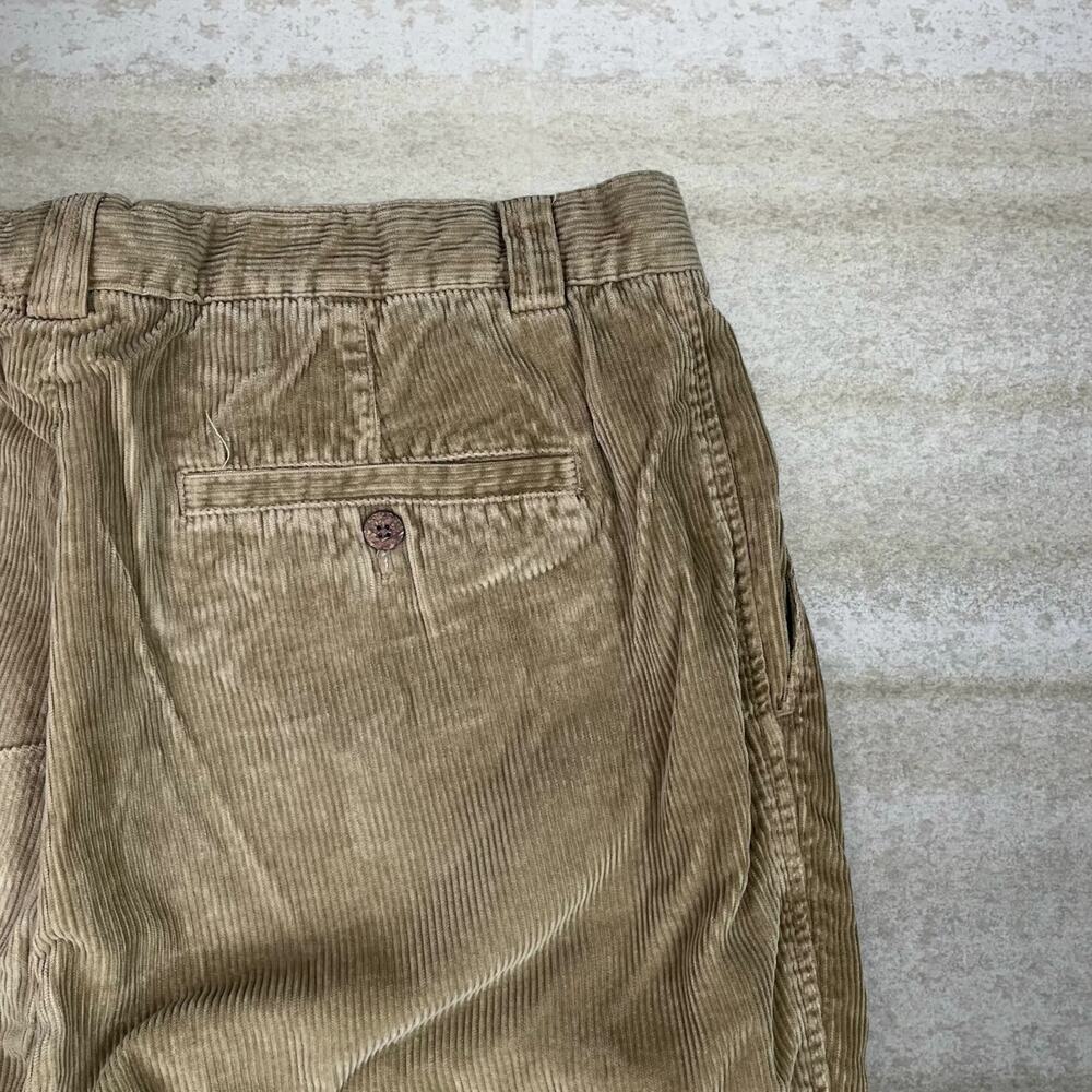 Vintage 90s Tommy Bahama Corduroy Pants 36x30 Baggy Wide Leg Fit Tan Cotton - Picture 3 of 4
